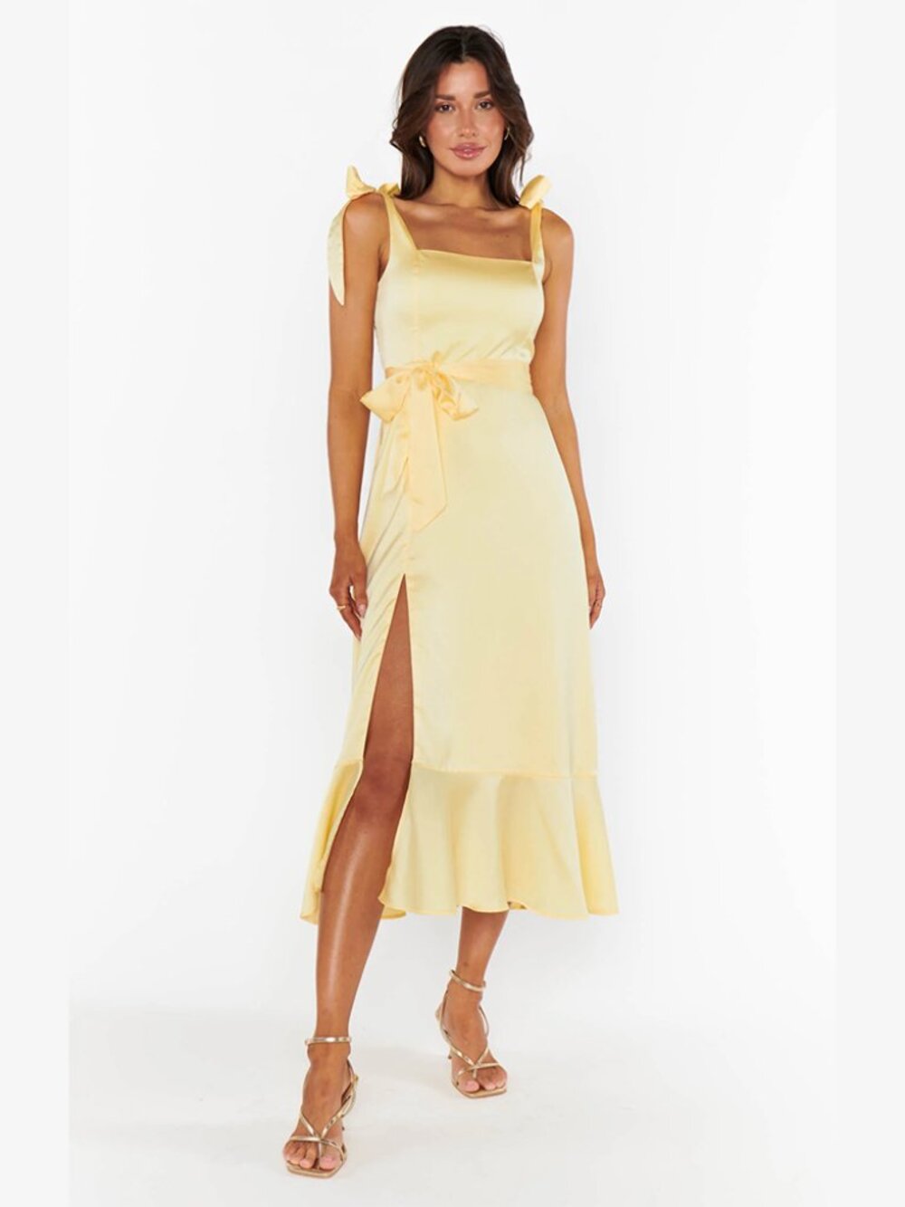 Show Me Your MuMu Butter Yellow Sleeveless Bridesmaid Dress - Picture 4 of 16